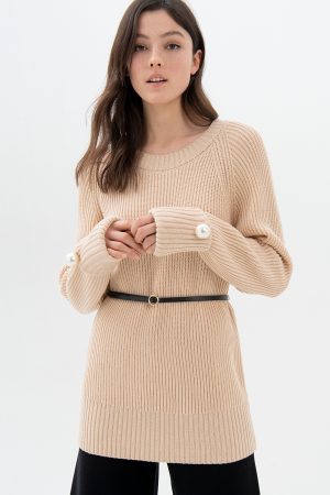 MAGLIONE GIORGIA A COSTE CON CINTURA