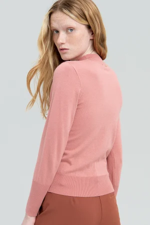 Alternative view of TRICOT CON FIOCCO SUL COLLO FRACOMINA