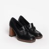 SCARPA MOCASSINO CON TACCO MONZA NERO GIARDINI - immagine 2