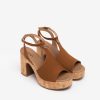 SCARPA SANDALO VELOUR TABACCO PU.MARSALA NERO GIARDINI - immagine 2