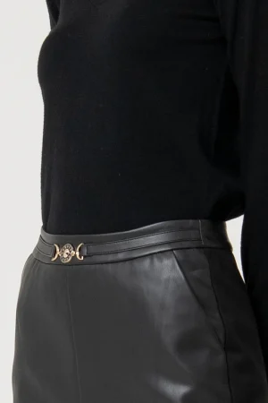 Alternative view of Gonna Eco Pelle Black FRACOMINA