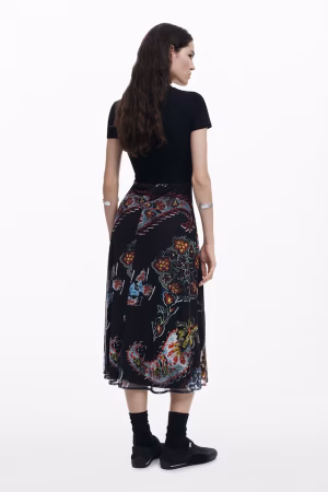 Alternative view of Abito Paisley Mesh Lacoix Linea Seasonal DESIGUAL