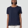 Blusa Manica Corta Misto Seta FRACOMINA