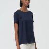 Blusa Manica Corta Misto Seta FRACOMINA - immagine 3