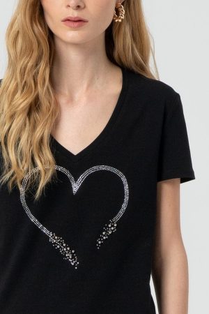 Alternative view of T-Shirt Manica Corta Con Cuore FRACOMINA