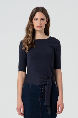 Tricot Manica 3/4 Con Fiocco FRACOMINA