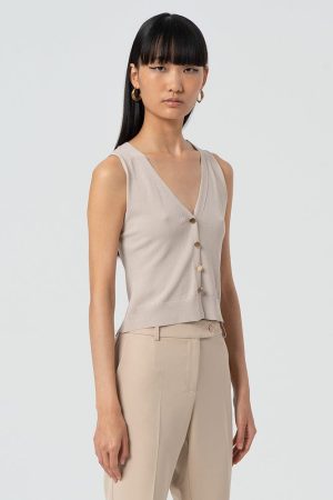 Alternative view of Gilet In Maglina Con Bottoni FRACOMINA