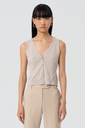 Gilet In Maglina Con Bottoni FRACOMINA