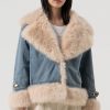 Giubbino Denim Con Pelliccia FRACOMINA