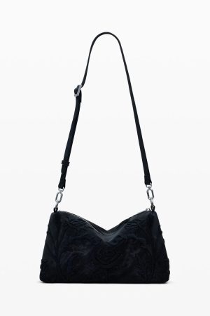 Borsa Romeo Floral Total Black Bergamo DESIGUAL
