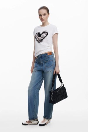 Alternative view of Borsa Romeo Floral Total Black Bergamo DESIGUAL