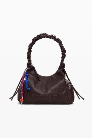 Borsa Half Logo Montville Choco DESIGUAL